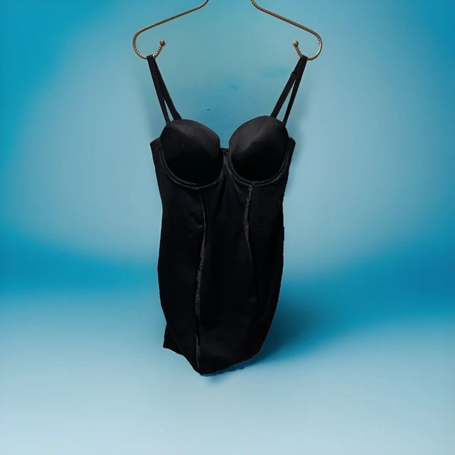 FLEXEES MAIDENFORM SHORT Dress Shapewear Underwire Bra Slip sz 36C