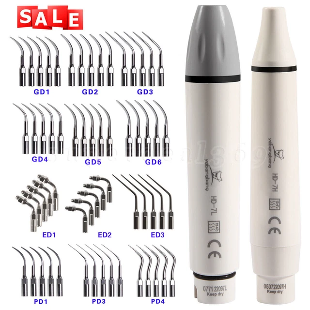 Lot De 5 Embouts Scalers Piézo Pour Détartreur Dentaire (EMS, Woodpecker) - Neuf