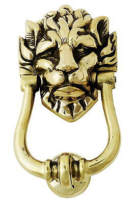 Solid Brass Lion's Head Door Knocker Number 10 Downing Street Lion Knockers 23cm