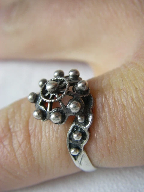 Bague En Argent Massif (argent Sterling) - Taille 51/52 - Occasion, Pièce Vintage Et Authentique