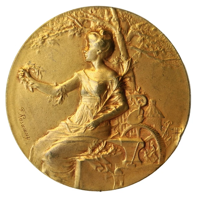 Médaille Bronze Dorée Ville De Paris Par F. Rasumny - 60 Mm, 84,3 G, Monnaie De Paris