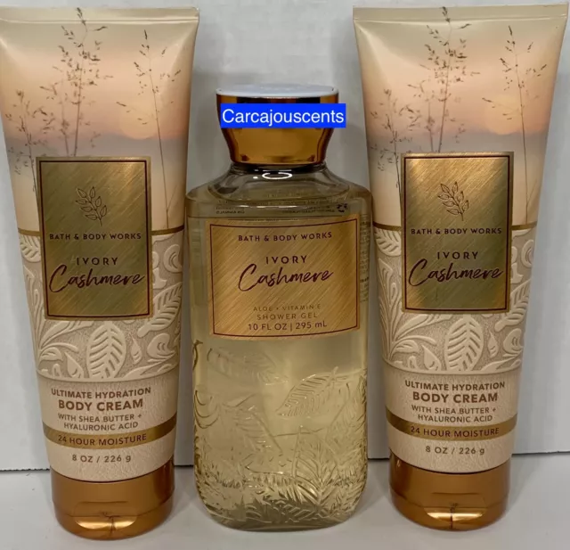 Bath & Body Works Cashmere Glow Fine Fragrance Mist and Ultimate Hydration  Body Cream Set