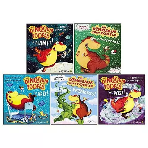 The Dinosaur that Pooped Series 5 Books Collection Set by Tom Fletcher & Dougie