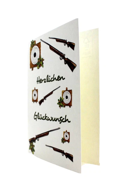 GEBURTSTAGSKARTE LUFTGEWEHR MOTIV Sportschütze Glückwunschkarte