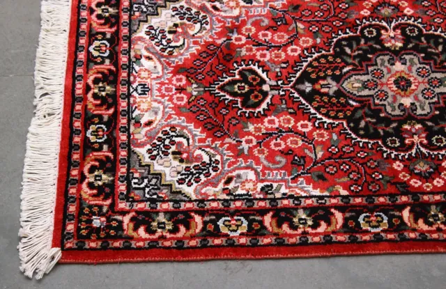 Noués à la Main Salle à Manger Petit Zone Tapis Semi-Antique Oriental Rouge