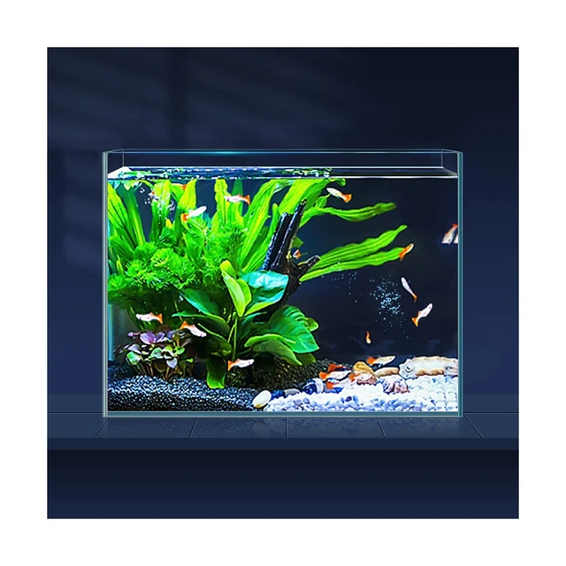 LAQUAL 3 Gallon Ultra Clear Glass Fish Tank, Rimless Low Iron Aquarium for Be...