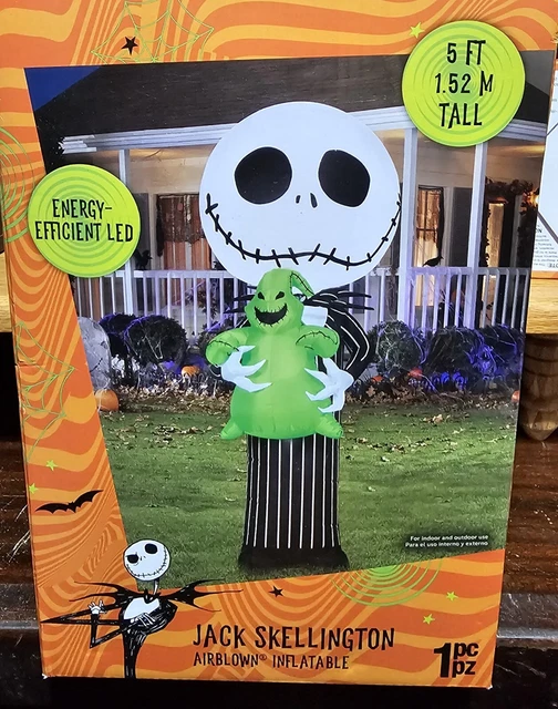 NIGHTMARE BEFORE CHRISTMAS Jack Skellington Oogie 5ft Airblown