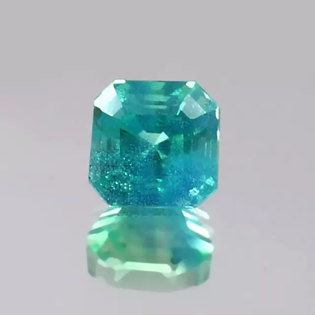 AAA Natural Blue Green Ceylon Parti Sapphire Loose Asscher Cut Gemstone 1.70 Ct