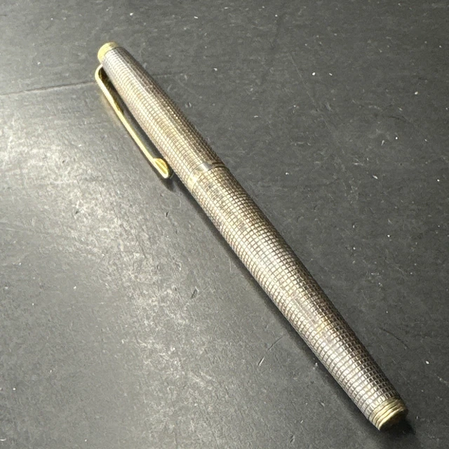 Stylo Plume Parker Ancien En Argent Massif 750 - Modèle Plume For - Très Bon état (occasion)