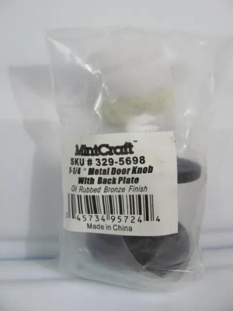 Mintcraft SF657-10B 329-5698 3295698 Oil Rubbed Bronze 1-1/4 Inch Cabinet Knob