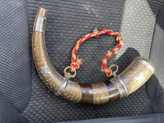 CORNE À POUDRE centenaire origine africaines EUR 80,00 - PicClick FR