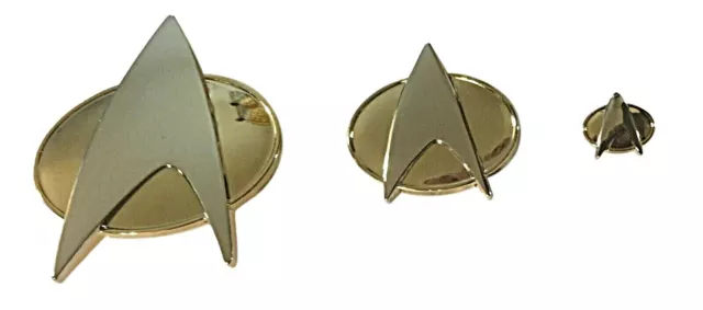Star Trek The Next Generation Communicator Metal Pin Set of All 3 Sizes