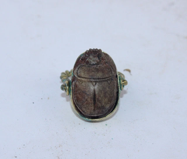 Anillo Faraónico Raro Antiguo Anillo Faraónico Egipcio Antiguo Escarab -Egycom