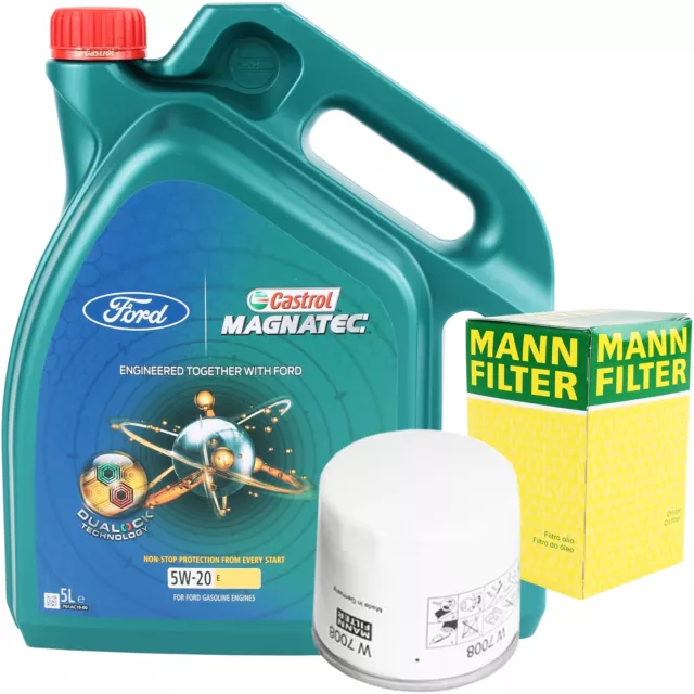 Mann-Filter Ölfilter + 5L Castrol Magnatec Professional 5W-20 Eco Boost Ford Öl