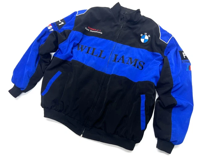 Tyco Racing Jacket VINTAGE MEN'S BMW M TYCO Williams F-1 Racing Sponsored Patch Jacket ...