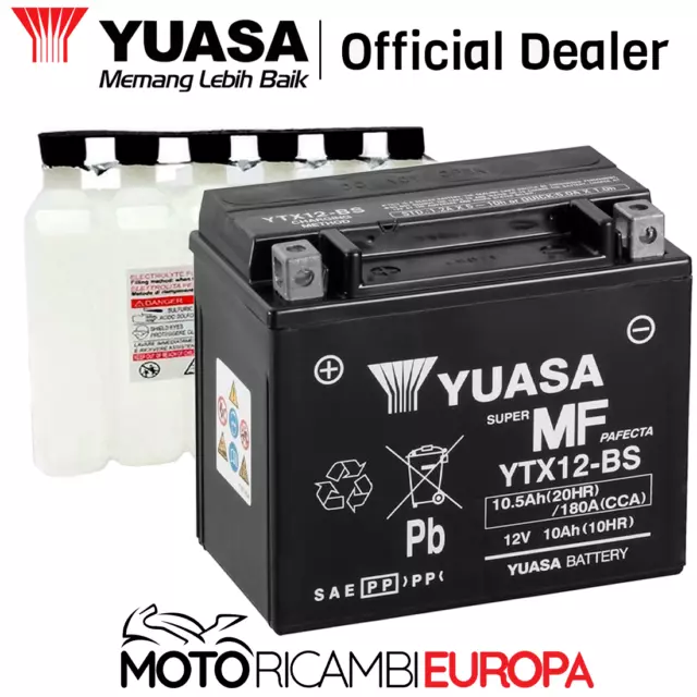 Batterie YTX12-BS Pour Aprilia RSV R (RR00) 1000 2004-2009 YUASA COD.YTX12-BS