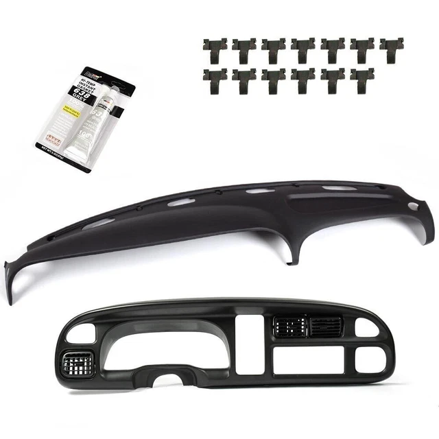 Fit For 98-02 Dodge Ram 1500/2500/3500 Pickup Dashboard Dash Bezel & Dash Cover