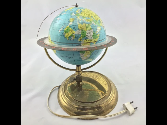Horloge de bureau en or pour femmes et hommes, Globe