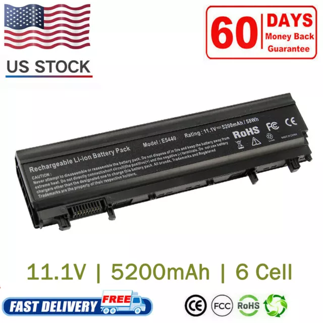 6 Cell Laptop Battery For Dell Latitude E5440 E5540 VV0NF NVWGM Notebook PC
