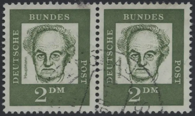 Bund 1961 "Bedeutende Deutsche" 2 DM waagerechtes Paar, MiNr 362y