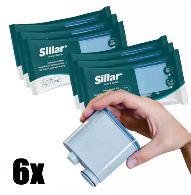 6x Sillar Filtre à Eau compatible avec AquaClean CA6903 Saeco Philips