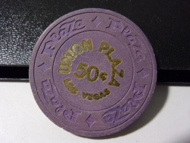 UNION PLAZA HOTEL CASINO 50¢ hotel casino gaming poker chip - Las Vegas, NV