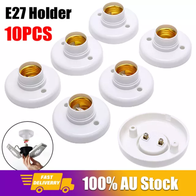 E27 Round Edison Screw Cap Socket Light Bulb Holder Fitting Lamp Fixing Base