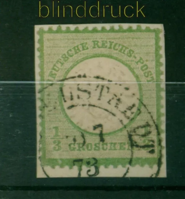 dt. Reich Mi #  17 a gestempelt auf Briefstück 1/3 Groschen großer Schild(54842