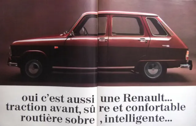 1968 Renault 6 FRONT DRIVE 4 SEAT PRESS ADVERTISEMENT