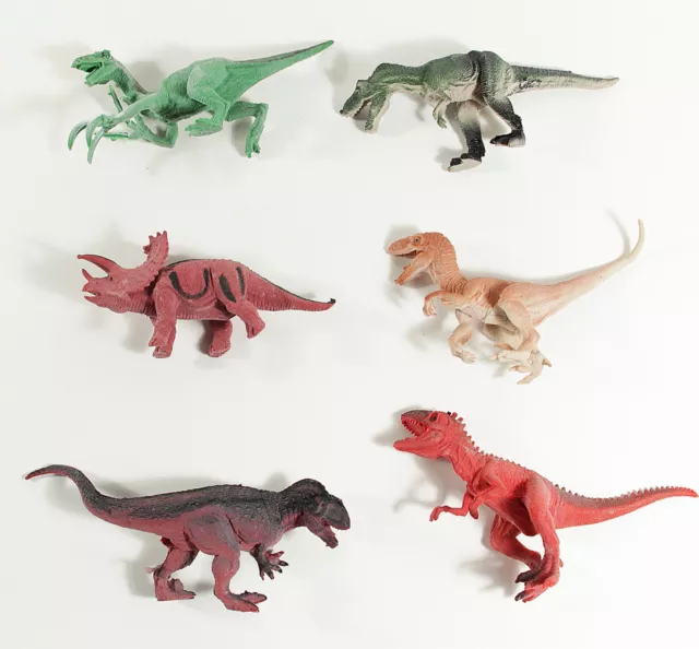 WOW 6 teiliges - Dinosaurier Figuren Set Dino Spielzeug Tier Raptor Dinosauria