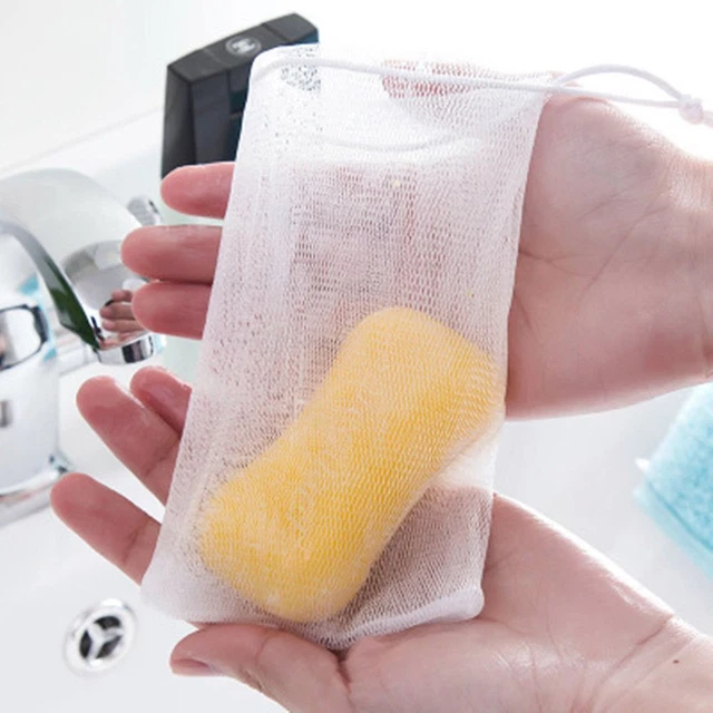 de savon Bouche de paquet Outil de nettoyage de lavage Filet moussant de savon 4