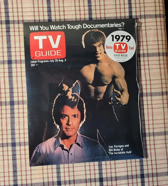 1979 TV GUIDE Classic Reissue The Incredible Hulk Lou Ferrigno * NEW ...