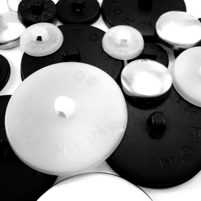 100 sets button blanks for cover buttons in various size's plastic backs