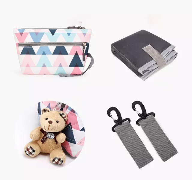 Waterproof Baby Nappy Changing Maternity Printing Bag Large Capacity Backpack 8