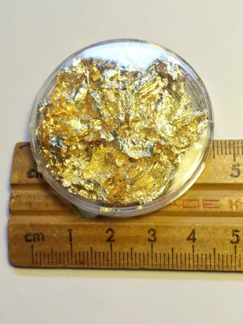 Large 45 mm Capsule full of Gold Leaf/Flake 3