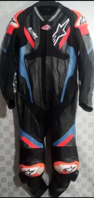 Men's Alpinestars Leather Motorbike Suit Motorcycle Street Racing MotoGP Gear