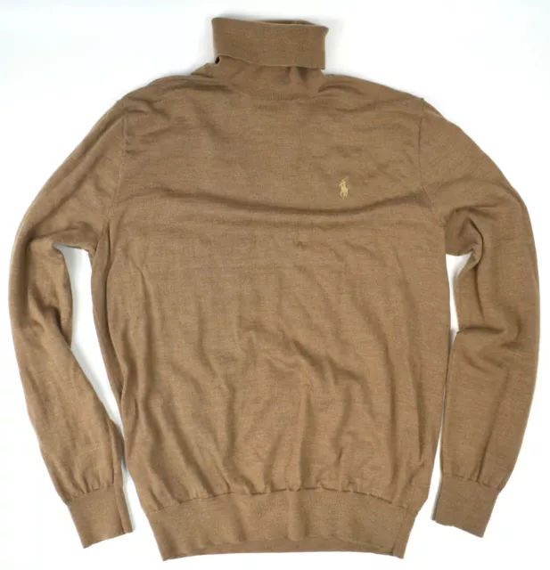 POLO Ralph Lauren Turtleneck Merino Wool Sweater (Brown) Men's Large