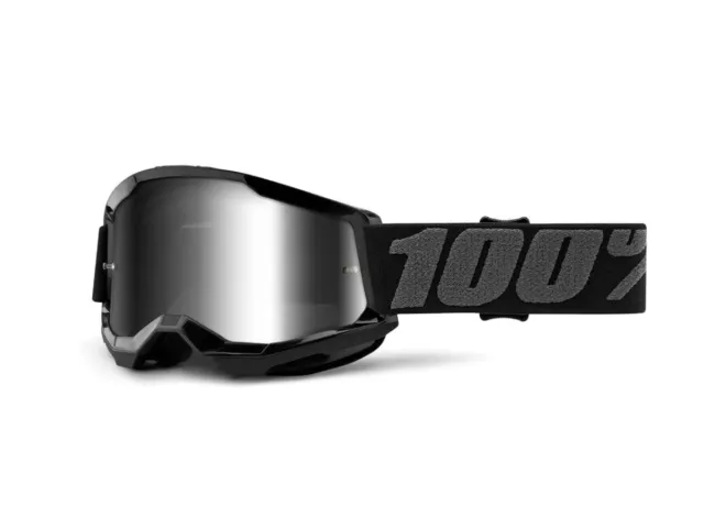 Mascherina 100% Strata 2 Junior Nero-Lente A Specchio Argento 461249