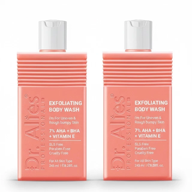 DR. ALIES BODY Wash 245ml, 7% AHA+BHA, Lactic Acid, Paraben-Free ...