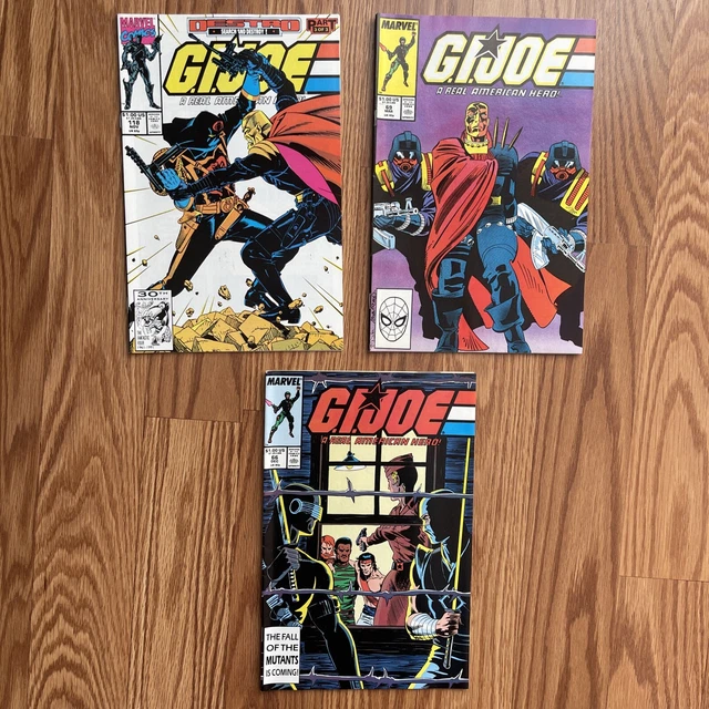 GI JOE Comic LOT VTG 66 69 118 Marvel Comics 80s 90s NICE Fall Mutants Hero
