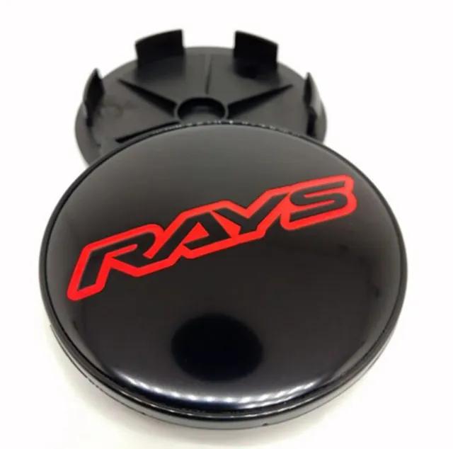 4 pcs 68 mm for Rays Volk Black Red Alloy Wheel Center Caps Rim Caps Hub Caps