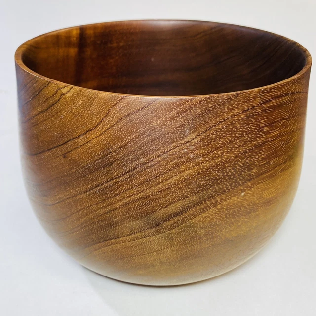 Jack Straka Signed Large Hawaiian Koa Wood Thin Walled Bowl Height 7" Jack Straka Signed Large Hawaiian Koa Wood Thin Walled Bowl Height 7"