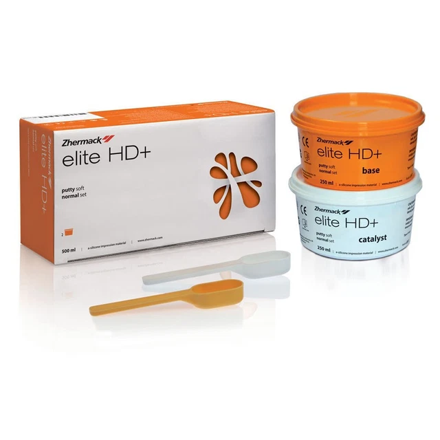 Zhermack Elite Hd+ Putty Soft Normal Set 2 x 250ML For Dental Use(Free Shipping)