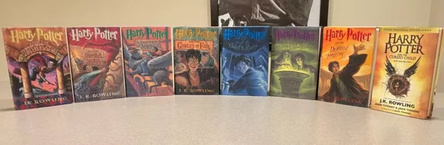 Harry Potter Hardcover Complete Set 1-7 & Cursed Child J K Rowling 8-Book Lot