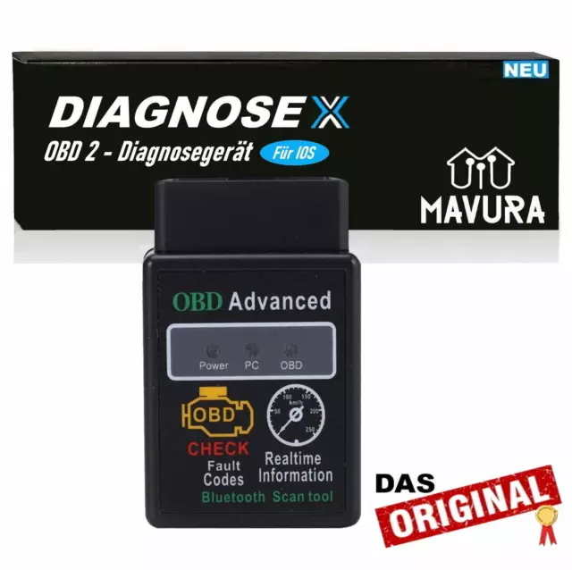 Dispositivo de diagnóstico DIAGNÓSTICOSEX Bluetooth OBD2 escaneo automático iOS iPhone Windows adaptador móvil