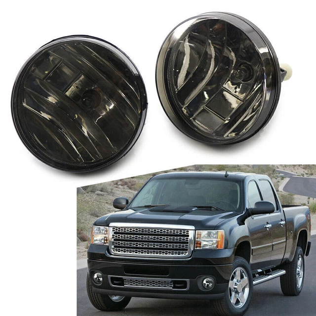 2x Car Front Bumper Fog Lamp Light For 2007-2013 GMC Sierra 1500 2500 HD