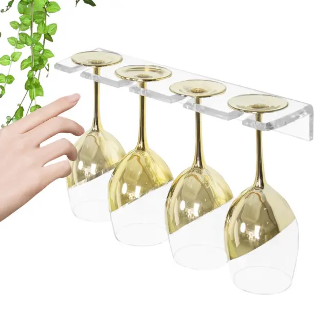 Wine Glass Holder, Stemware Rack Hanger, Simple Using Acrylic Hanging Wine Glass
