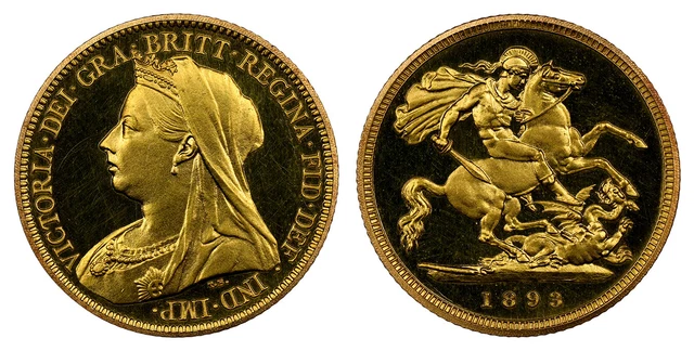 GREAT BRITAIN Victoria 1893 Half-Sovereign. NGC PR63+UCAM S-3878; Friedberg 397