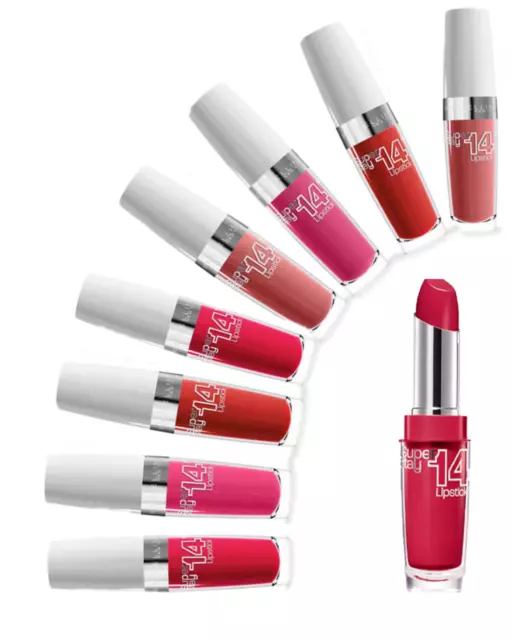 Maybelline 14Hr Superstay Lipstick Assorted Shades Long Lasting Lightweight