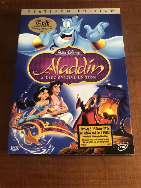 Walt Disneys Aladdin 2 Disc Special Platinum Edition Fast Shipping